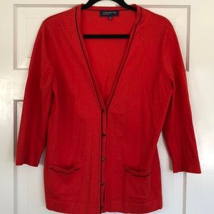 Jones New York-L ladies 3/4 button cardigan